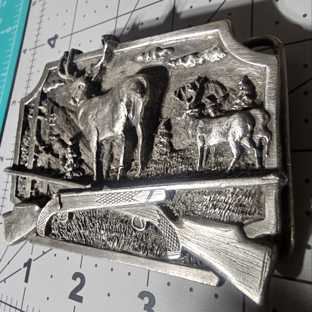 3D Vintage Buck Belt Buckle